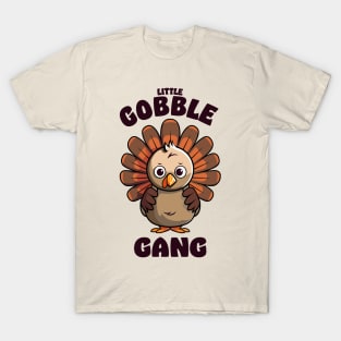 Little Gobble Gang – Turkey Squad Crew Team T-Shirt